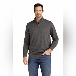 UNTUCKit Belguardo 100% Extra-Fine Merino Wool Quarter-Zip Sweater – Men’s Sz L
